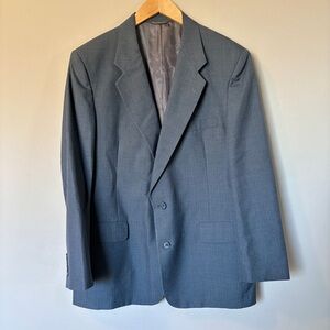 Dior Men's Classic Blue Tone Size 42R Blazer Wool Suit Jacket